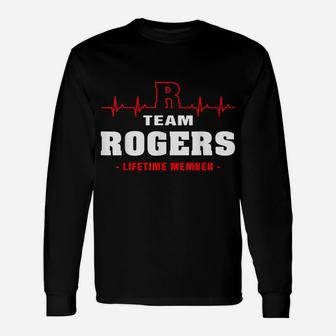 Rogers Surname Proud Family Team Rogers Lifetime Member Unisex Long Sleeve | Crazezy DE