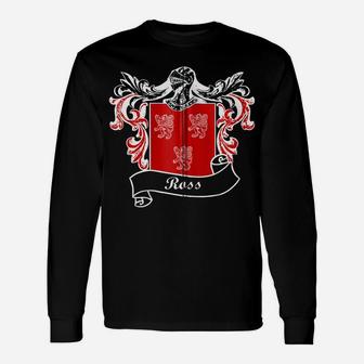 Ross Coat Of Arms Surname Last Name Family Crest Zip Hoodie Unisex Long Sleeve | Crazezy UK