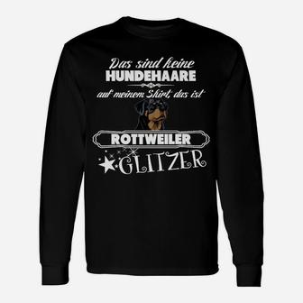 Rottweiler Glitzer Fan Langarmshirts, Hunde Liebhaber Design - Seseable