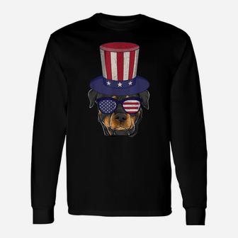 Rottweiler Patriotic Dog Mom & Dad Shirts, 4Th Of July Usa Unisex Long Sleeve | Crazezy AU