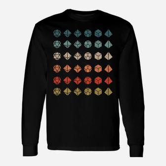 Rpg Wear D20 Dungeons Game Retro Gear Polyhedral Dice Set Sweatshirt Unisex Long Sleeve | Crazezy