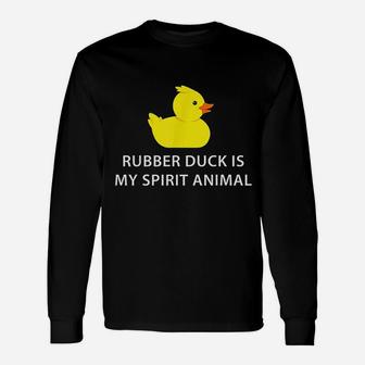 Rubber Duck Spirit Animal Duck Long Sleeve T-Shirt - Thegiftio