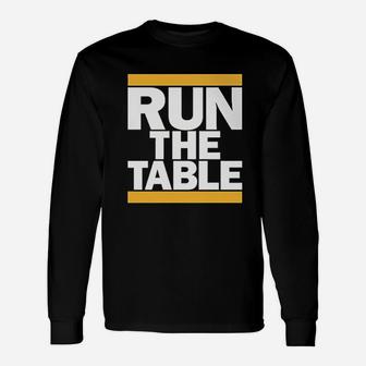 Run The Table Football Long Sleeve T-Shirt - Thegiftio