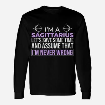 Sagittarius Facts Astrology Quote Horoscope Zodiac Sign Unisex Long Sleeve | Crazezy
