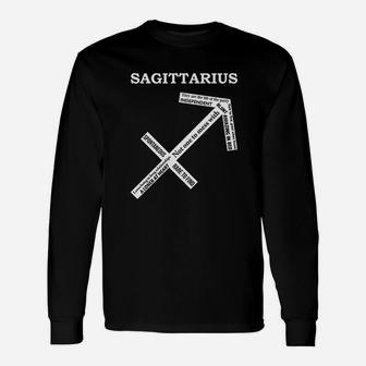 Sagittarius Traits Astrology Zodiac Sign Horoscope Unisex Long Sleeve | Crazezy UK