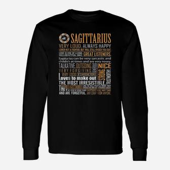 Sagittarius Very Loud Always Happy Talkative Zodiac Unisex Long Sleeve | Crazezy UK