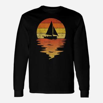 Sailing Shirt Retro Sunset 70S Vintage Sailboat Unisex Long Sleeve | Crazezy