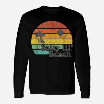 Salty Lil Beach Retro Vacation Funny Summer Quote Women Gift Unisex Long Sleeve | Crazezy DE