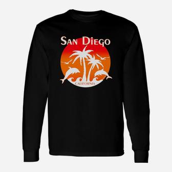 San Diego California Tourist Souvenir Long Sleeve T-Shirt - Thegiftio UK