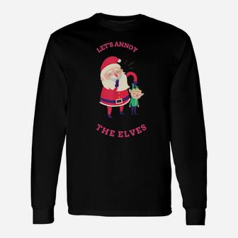 Santa Claus Annoys The Elves Long Sleeve T-Shirt - Monsterry AU