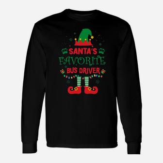 Santa Favorite Bus Driver Long Sleeve T-Shirt - Monsterry DE