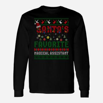 Santa Favorite Medical Assistant Christmas Ugly Xmas Sweater Sweatshirt Unisex Long Sleeve | Crazezy