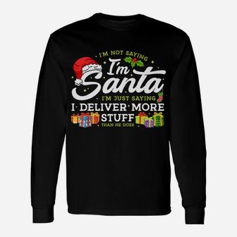 Santa Postal Mail Worker Christmas Xmas Gift Pajamas Unisex Long Sleeve | Crazezy CA