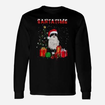 Santa Time Art Long Sleeve T-Shirt - Monsterry