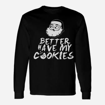 Santas Cookies Long Sleeve T-Shirt - Monsterry CA