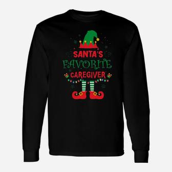 Santas Favorite Caregiver Long Sleeve T-Shirt - Monsterry AU
