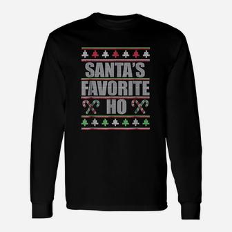 Santas Favorite Ho Ugly Xmas Unisex Long Sleeve | Crazezy DE
