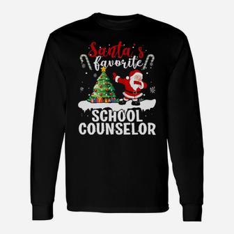 Santa's Favorite School Counselor Long Sleeve T-Shirt - Monsterry