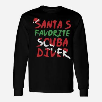 Santa's Favorite Scuba Dive Long Sleeve T-Shirt - Monsterry UK