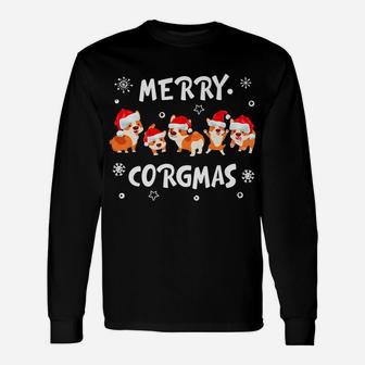 Santa's Hat Merry Corgmas Cute Santa Gorgi Christmas Xmas Unisex Long Sleeve | Crazezy UK