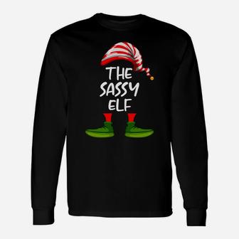 Sassy Elf Family Matching Christmas Group Funny Gift Pajama Unisex Long Sleeve | Crazezy