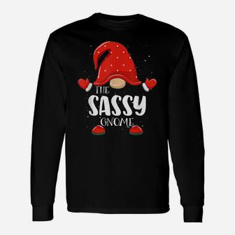 Sassy Gnome Matching Family Group Christmas Pajama Unisex Long Sleeve | Crazezy
