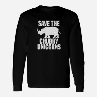 Save The Chubby Unicorn Funny Quote Tees Hipster Unisex Long Sleeve | Crazezy
