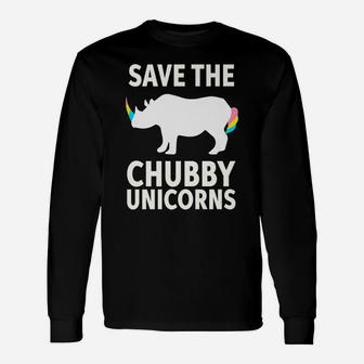 Save The Chubby Unicorns Rhino Activist Unisex Long Sleeve | Crazezy DE