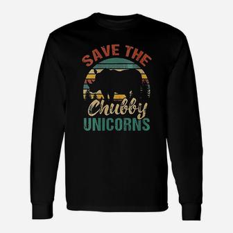 Save The Chubby Unicorns Unisex Long Sleeve | Crazezy