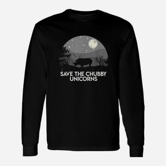 Save The Chubby Unicorns Unisex Long Sleeve | Crazezy CA