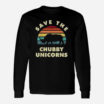 Save The Chubby Unicorns Unisex Long Sleeve | Crazezy