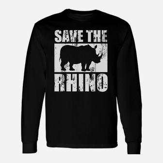 Save The Rhino Unisex Long Sleeve | Crazezy CA