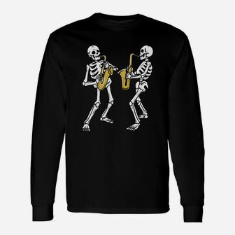 Saxophone Saxophonist Jazz Music Long Sleeve T-Shirt - Thegiftio