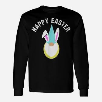 Scandinavian Easter Tomte Gnome Bunny Ears Tshirt Unisex Long Sleeve | Crazezy
