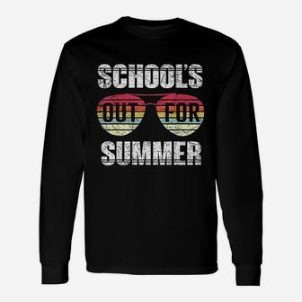 Schools Out For Summer Happy Last Day Of School Vintage Gift Unisex Long Sleeve | Crazezy