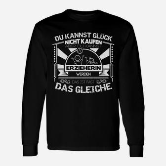 Schwarzes Herren-Langarmshirts, Lustiger Spruch für Erzieher, Witziges Design - Seseable