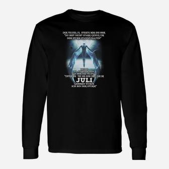 Schwarzes Langarmshirts mit Sci-Fi-Engel-Design, Inspirierender Spruch Tee - Seseable