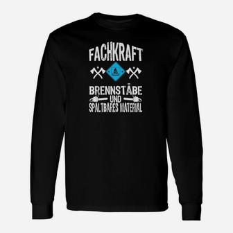 Schwarzes Langarmshirts Nuklearthema, Brennstab Fachkraft Design - Seseable