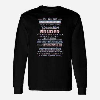 Schwarzes Langarmshirts Witziger Spruch für Brüder, Bruder Humor Tee - Seseable