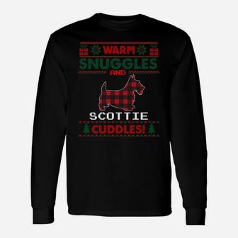 Scottie Dog Christmas Pajama Shirt Scottish Ugly Christmas Sweatshirt Unisex Long Sleeve | Crazezy DE