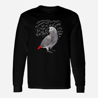 Screaming African Grey Parrot Unisex Long Sleeve | Crazezy UK