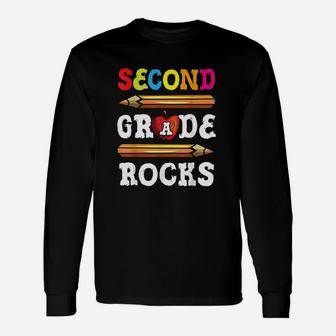 Second Grade Rocks Back To School 2Nd Grade Teacher Unisex Long Sleeve | Crazezy AU