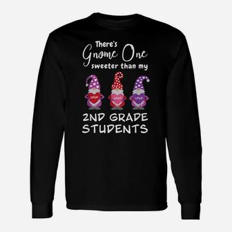 Second Grade Teacher Valentine's Day Gnomes Unisex Long Sleeve | Crazezy CA