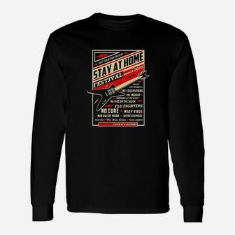 Self Isolation Present Stay At Home Festival March Unisex Long Sleeve | Crazezy CA