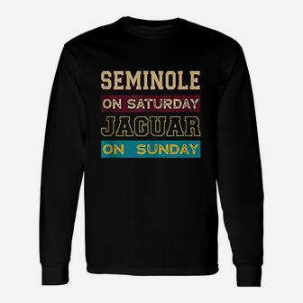 Seminole On Saturday On Sunday Jacksonville Unisex Long Sleeve | Crazezy