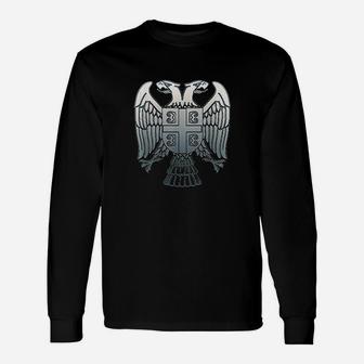 Serbian Double Headed Eagle Emblem Unisex Long Sleeve | Crazezy