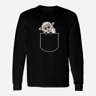 Sheep In The Pocket Unisex Long Sleeve | Crazezy