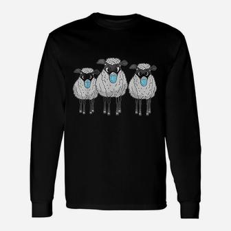Sheep Wearing Face Funny Sheep Lover Gift Unisex Long Sleeve | Crazezy CA