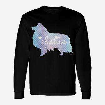 Sheltie Dog Heart | Sheltie Mom Shetland Sheepdog Dad Unisex Long Sleeve | Crazezy CA