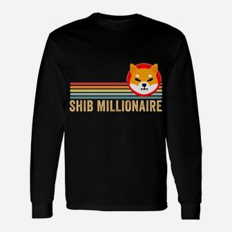 Shib Millionaire, Shiba Inu Coin Shib Cryptocurrency Unisex Long Sleeve | Crazezy UK